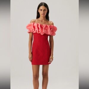 MYLAH MINI DRESS
WATERMELON PINK & SCARLETT RED / XXS
